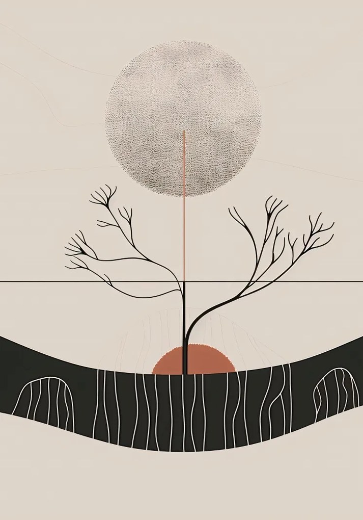 Poszter 70x100cm Téli Hold