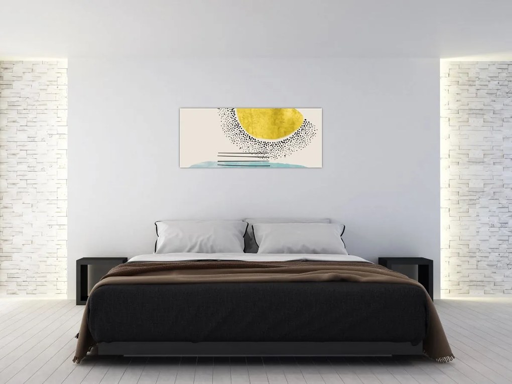 Kép - Absztrakt festmény a strandról N⁰2 (120x50 cm)
