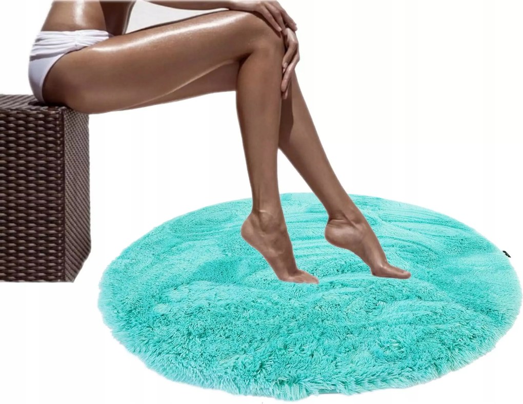 Fürdőszobaszőnyeg Plüss Mosható Csúszásgátló Kerék 80 cm