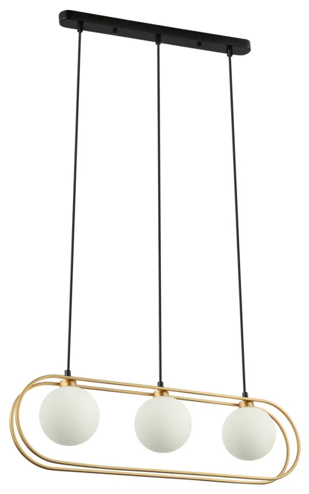 ITALUX PND-53423-3-GD GROSETTA Modern Függesztett Lámpa Fekete, Arany G9 IP20