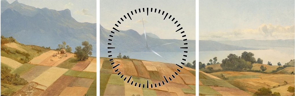 Kép - Alexandre Calame, Swiss Landscape, reprodukciók (órával) (90x30 cm)