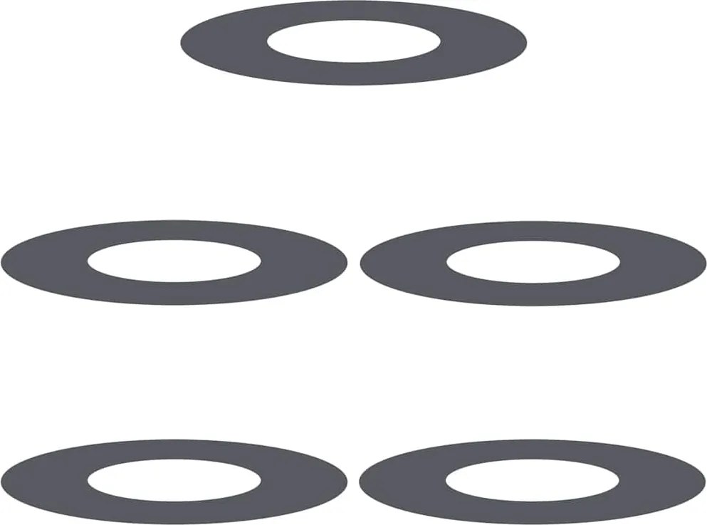 vidaXL Alkalmas lapos fa gyűrűkhez 5 pcs Antracit Ø30 / 60 cm Acél