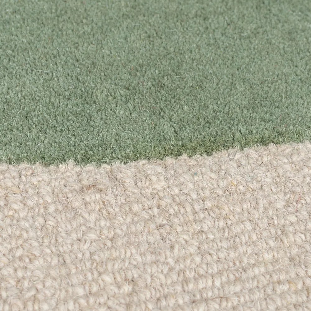 Zöld kézi szövésű gyapjú szőnyeg 120x170 cm Glow Green &amp; Blue – Flair Rugs