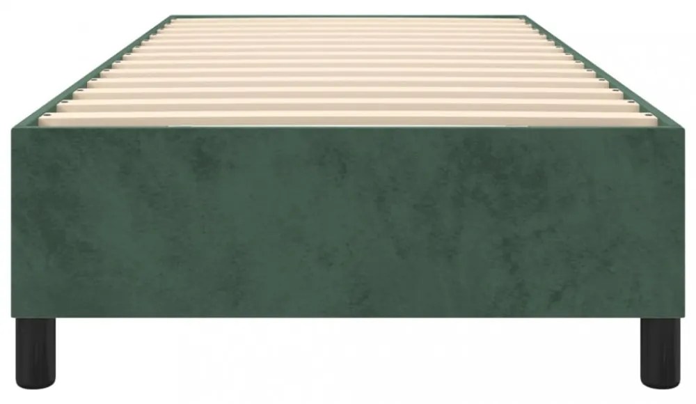 sötétzöld bársony ágykeret matrac nélkül 80 x 200 cm