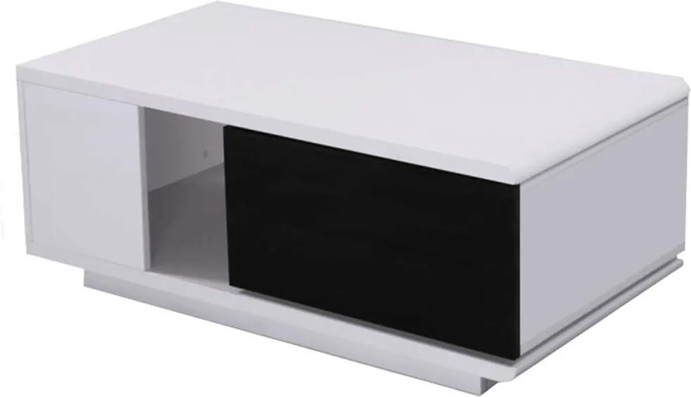 Demba New K44_110 Dohányzóasztal - fehér-fekete