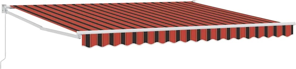 vidaXL Napernyő Piros és Fekete 350 x 250 x 165 cm Poliészter