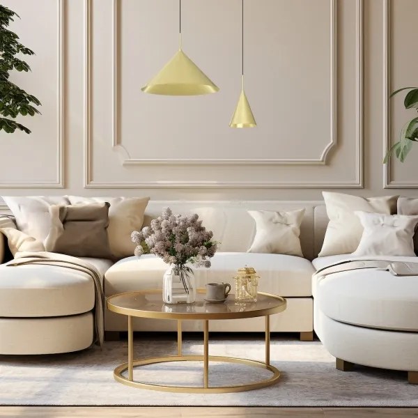 Kábelre függeszthető csillár CAPITAL 1xGX53/15W/230V, átm. 46 cm, aranyszínű