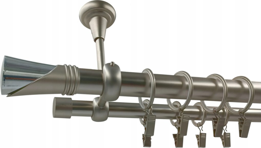 Mennyezeti Függönykarnis 25+19mm Szatén 360 Vega