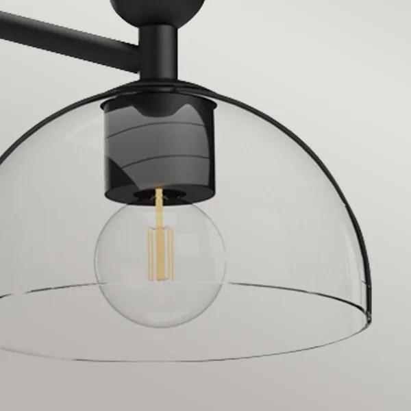 Alora Mood ALM-JUDE3-MB-CL - JUDE rúdon függő csillár 3xE27/60W/230V, fekete