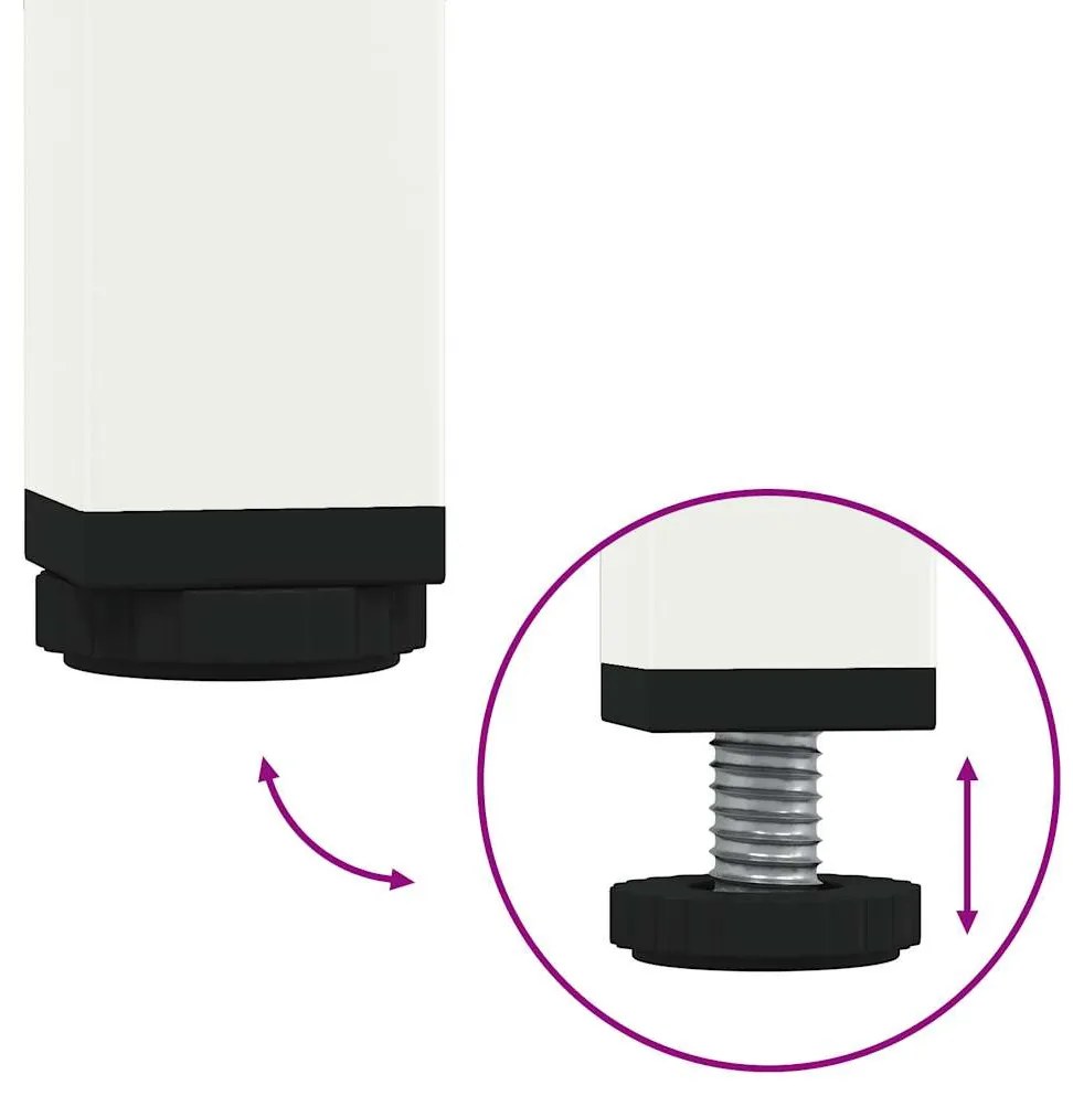 fehér hidegen hengerelt acél tálalószekrény 35x39x73,5 cm