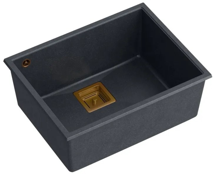 gránit mosogató DAVID 50 Black Metallic