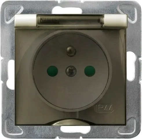 IP44 hermetikus elektromos aljzat földeléssel Ospel krémszínű