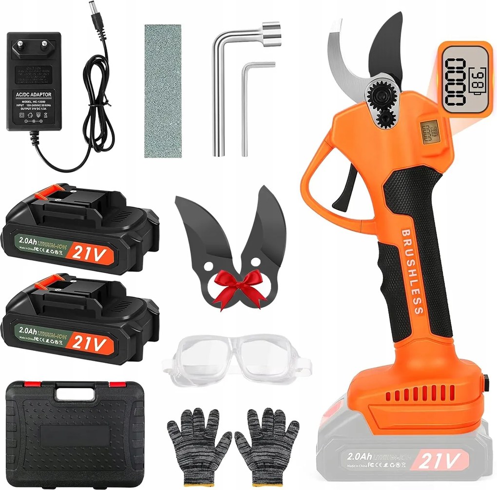 Metszőolló Akkumulátoros Elektromos Olló Metszőolló Kerti Aku Erős