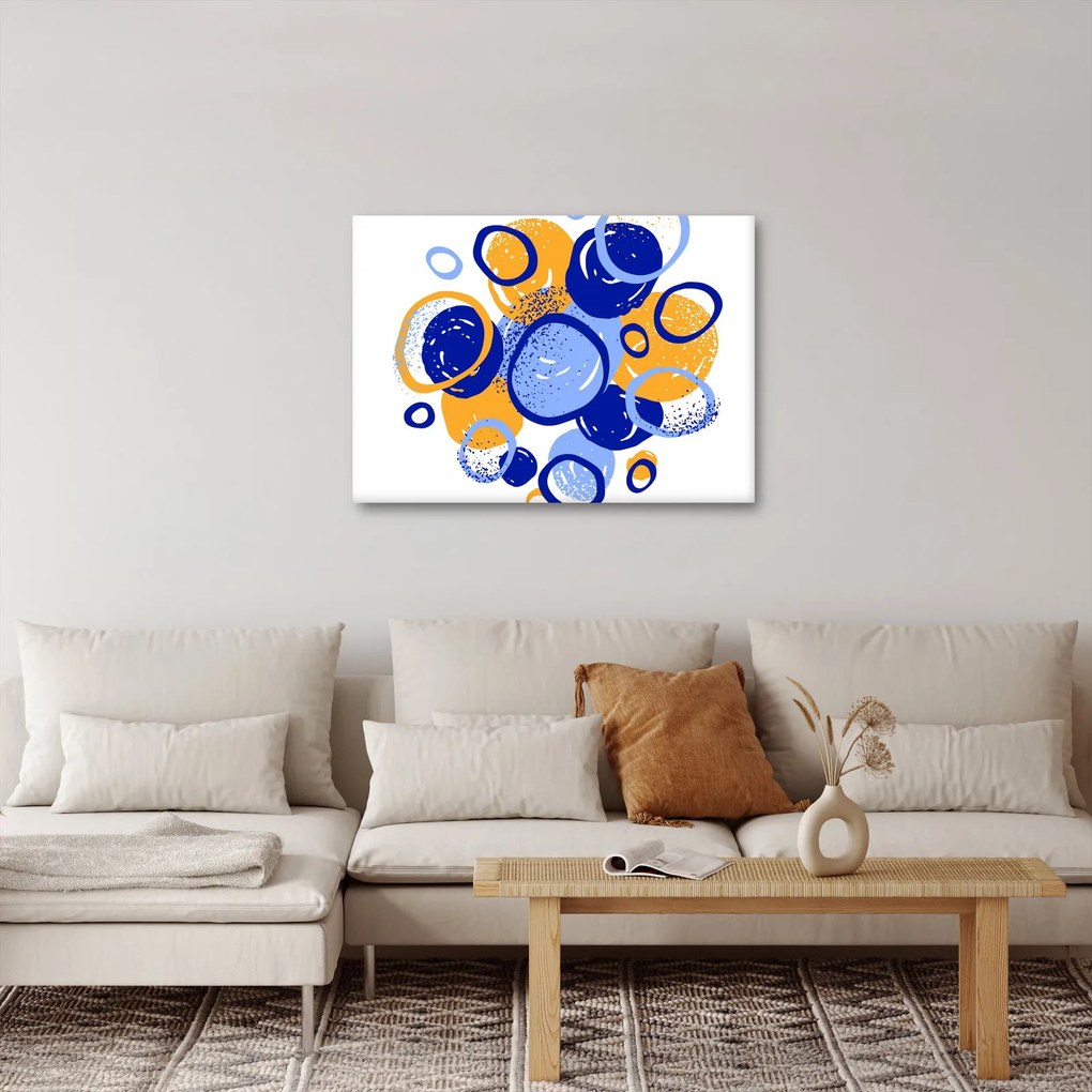 Kép - Világos motívum körökkel (70x50 cm)