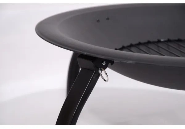 Hordozható tűzrakóhely rostéllyal fekete