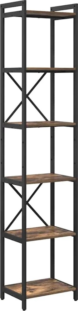 vidaXL Könyvespolc Füstölt tölgy 40 x 30 x 189,5 cm Faanyag