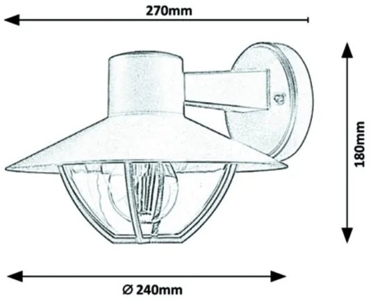 Rabalux - Kültéri fali lámpa 1xE27/10W/230V IP44