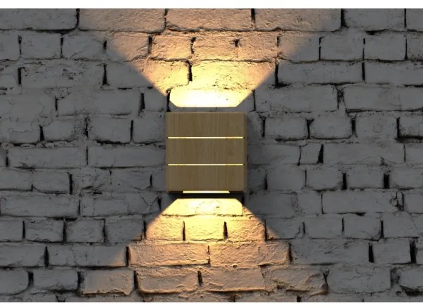 Immax 08522L - LED kültéri fali lámpatest LUXLINE LED/6W/230V 3000K IP54 tölgy