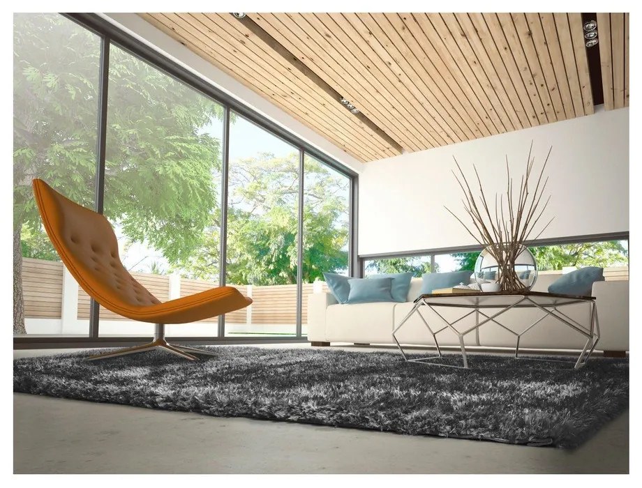 Antracitszürke szőnyeg 140x200 cm Aloe Liso – Universal