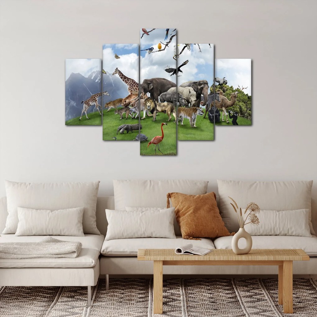 Kép - állatok a szigeten (150x105 cm)