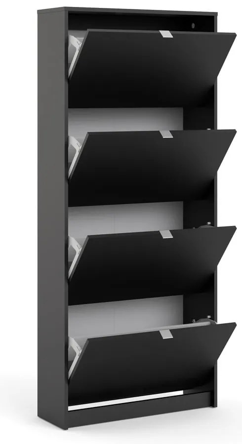 Fekete billenő ajtós cipőtartó Shoes – Tvilum