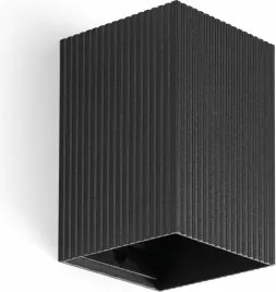 FARO 40535 - Fali lámpa SOLE 1xGU10/8W/230V fekete csipkézett szögletes