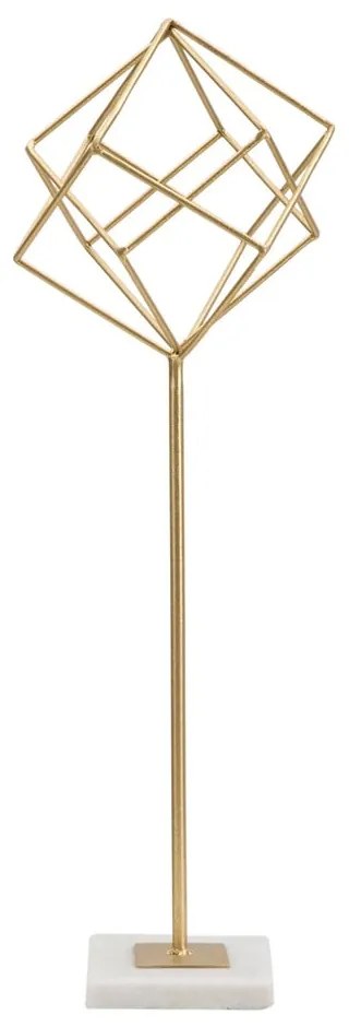 Cube szobor aranyszínű dekorral - Mauro Ferretti