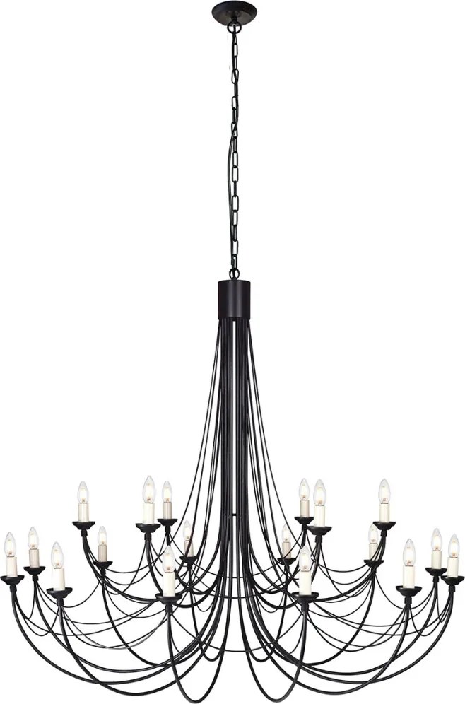 ELSTEAD CB18-BLACK CARISBROOKE Klasszikus Csillár Fekete E14 IP20