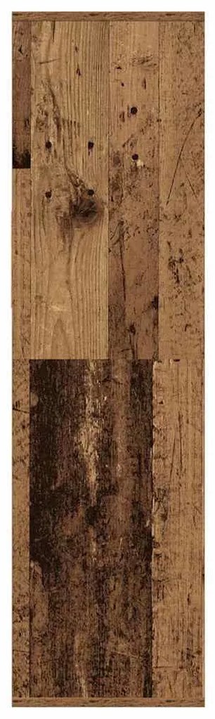 antik fa színű szerelt fa könyvszekrény 34x31x112 cm