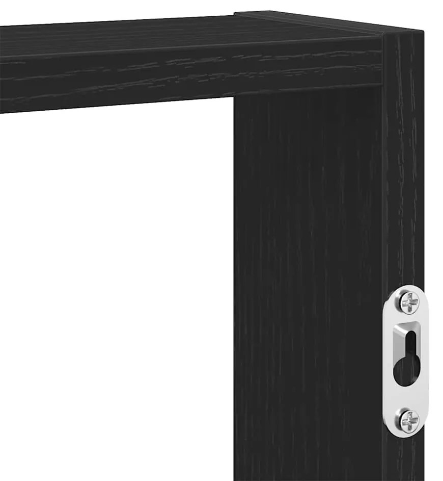 fekete szerelt fa fali polc 43 x 9 x 60 cm
