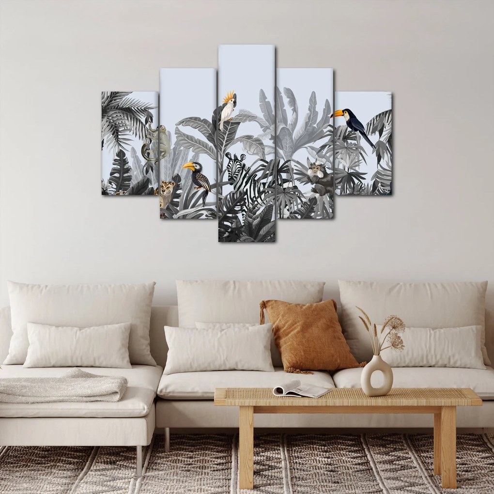 Kép - Illusztrált dzsungel (150x105 cm)