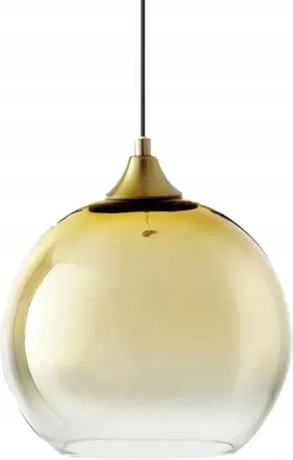 Függőlámpa gömb alakú arany üvegbúrával, 20 cm, E27