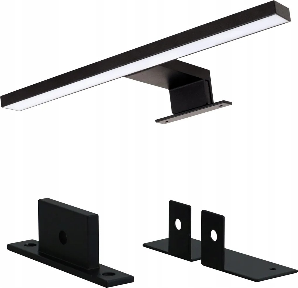 Fürdőszobai Fali Lámpa Led 5W Tükör/szekrény Felett 3AZ1BEN Fekete 30cm