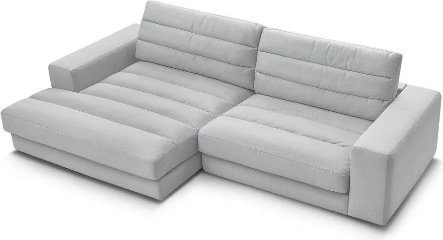 Világosszürke bársony sarokkanapé (bal oldali-heverő résszel) Sierra – Bobochic Paris