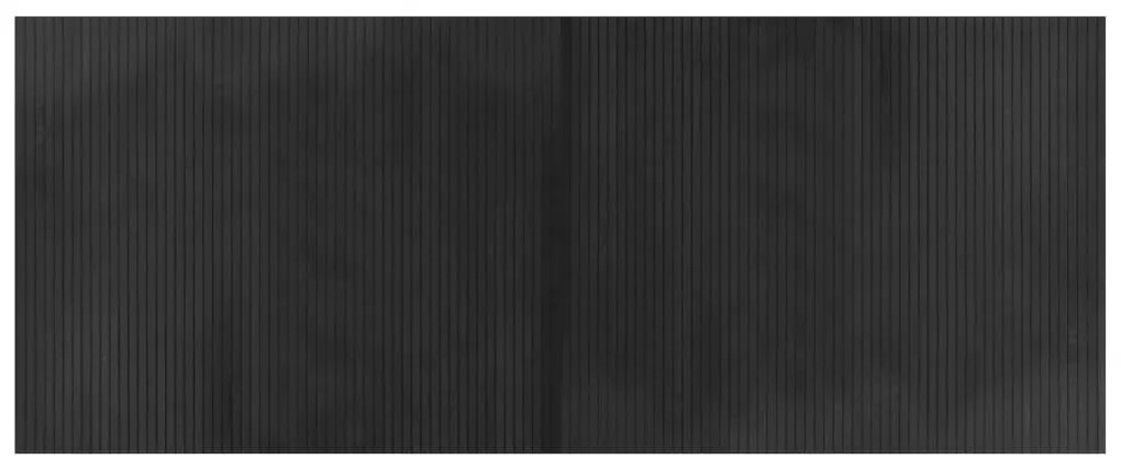négyszögletű szürke bambusz szőnyeg 80 x 200 cm