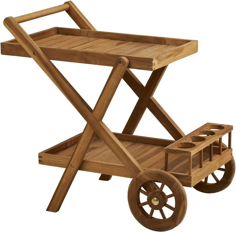 Tömörfa zsúrkocsi 50x86 cm Pasaku – House Nordic