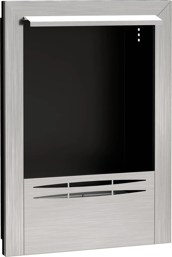 HOMCOM Beépített Bioetanol Kandalló, 0.9L Kapacitású Etanol Kandalló, Kb. 3.3 Órás Égési Idő, Rozsdamentes Acél és Edzett Üveg Bioetanol Kályha, 48 x