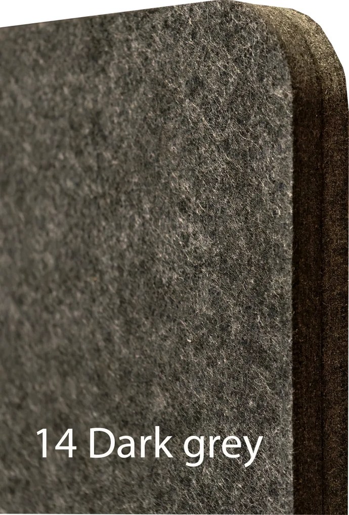 Bilnora Irodai térelválasztó paraván 160x60x2,5cm. Dark Grey színben. Kárpit nélkül - 6 silver