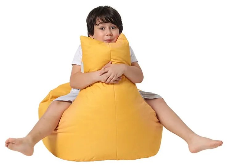 Sárga gyerek babzsákfotel Baton – Floriane Garden