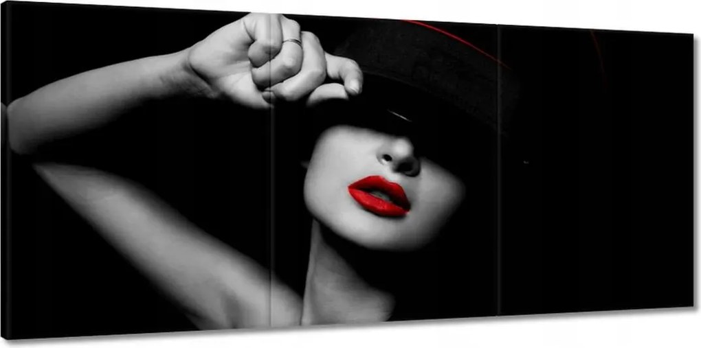 Vászonkép 150x70 Vörös ajkak Rúzs