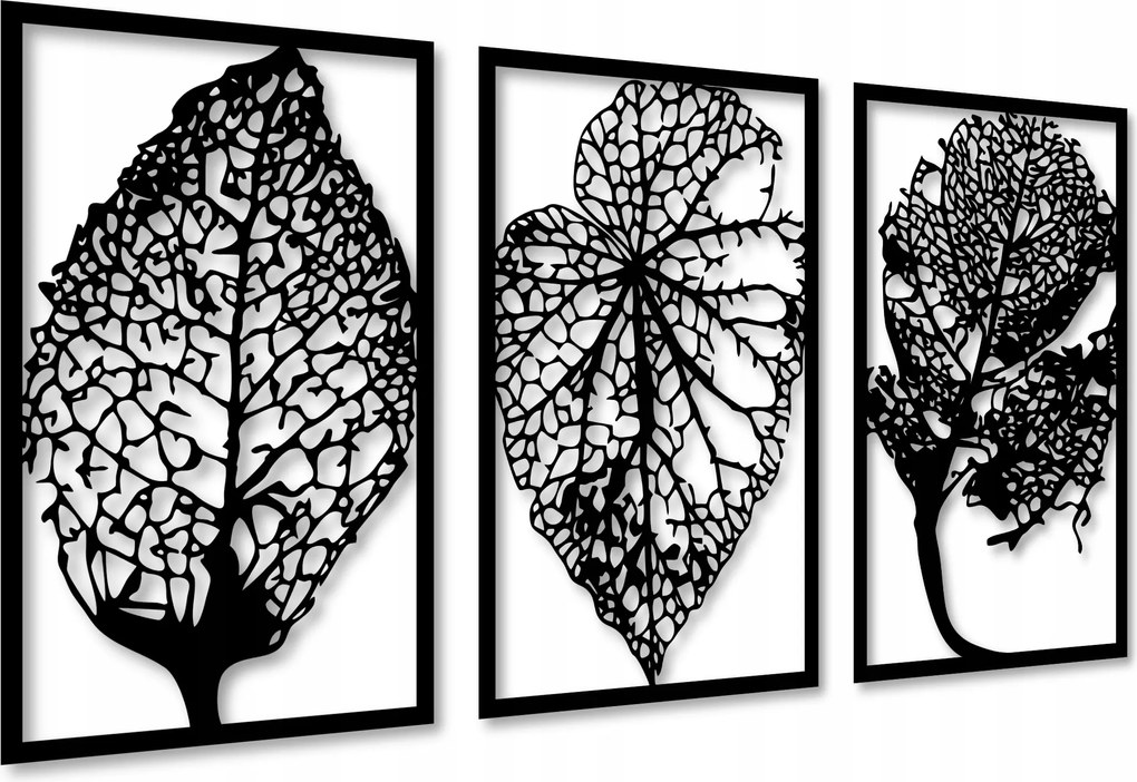 Vászonkép 3D Áttört Levelek Áttört Panel Kép 120 cm Áttört Képek Dekoráció