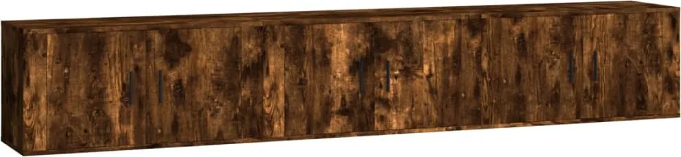 vidaXL 3 db füstös tölgy színű fali TV-szekrény 80 x 34,5 x 40 cm