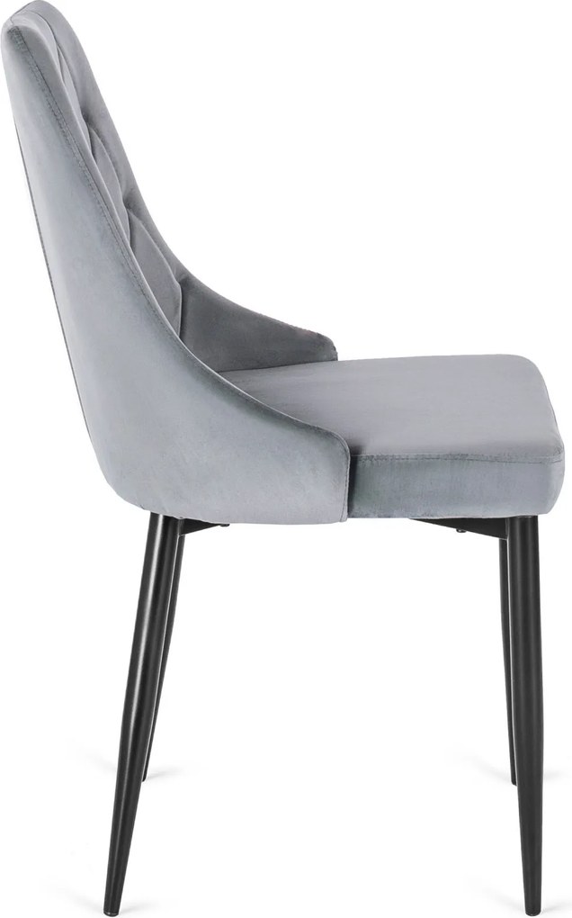 CORK szék, szürke, velúr