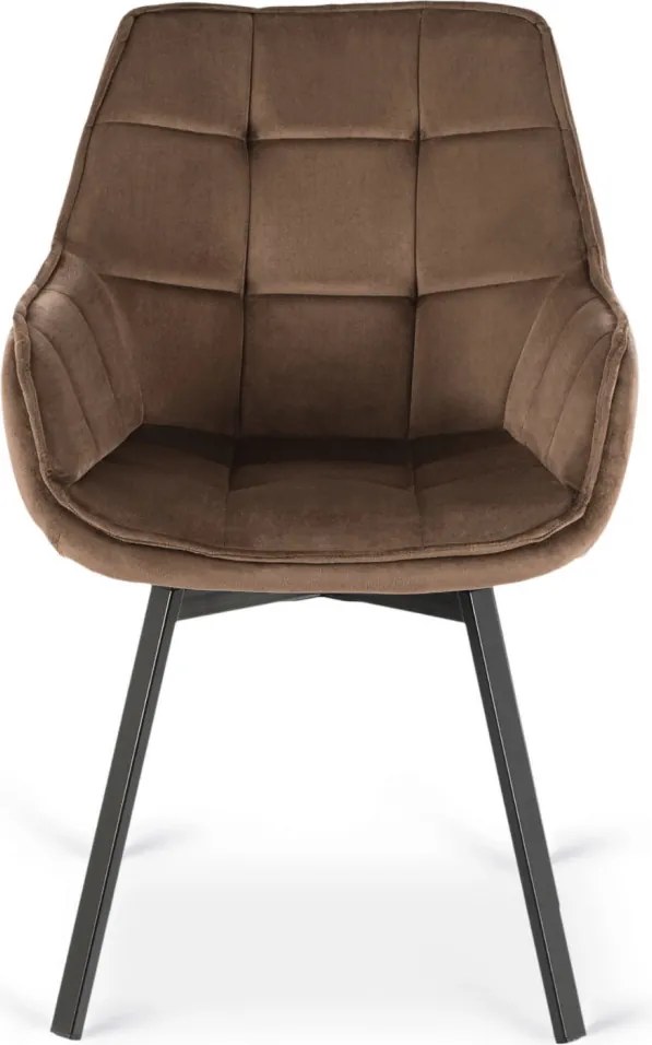 Forgószék barna bársony kárpittal – LUNA