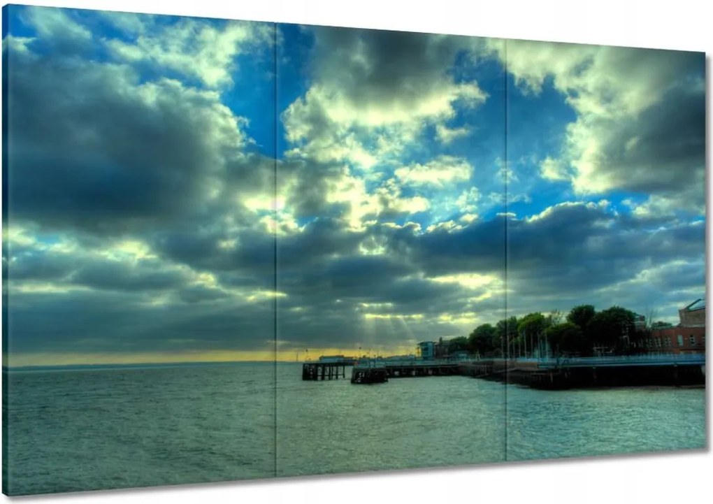 Vászonkép 120x80 Naplemente a tengerparton