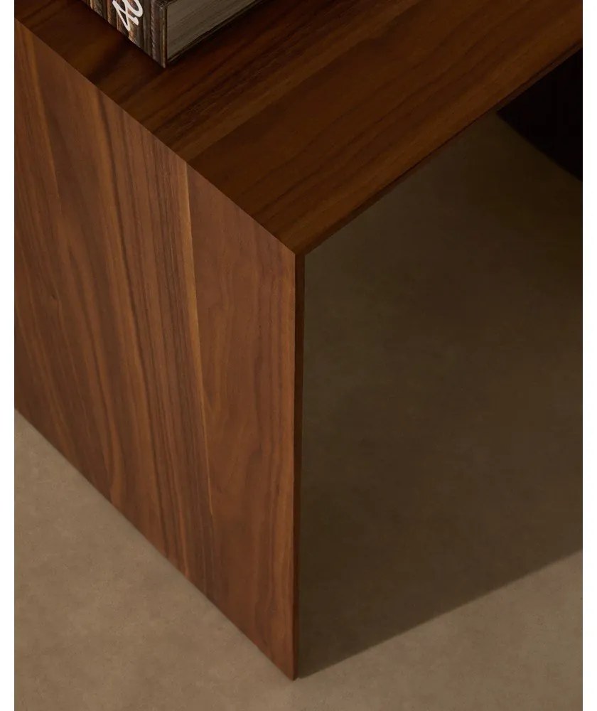 Tárolóasztal diófa dekorral 40x55 cm Litto – Kave Home