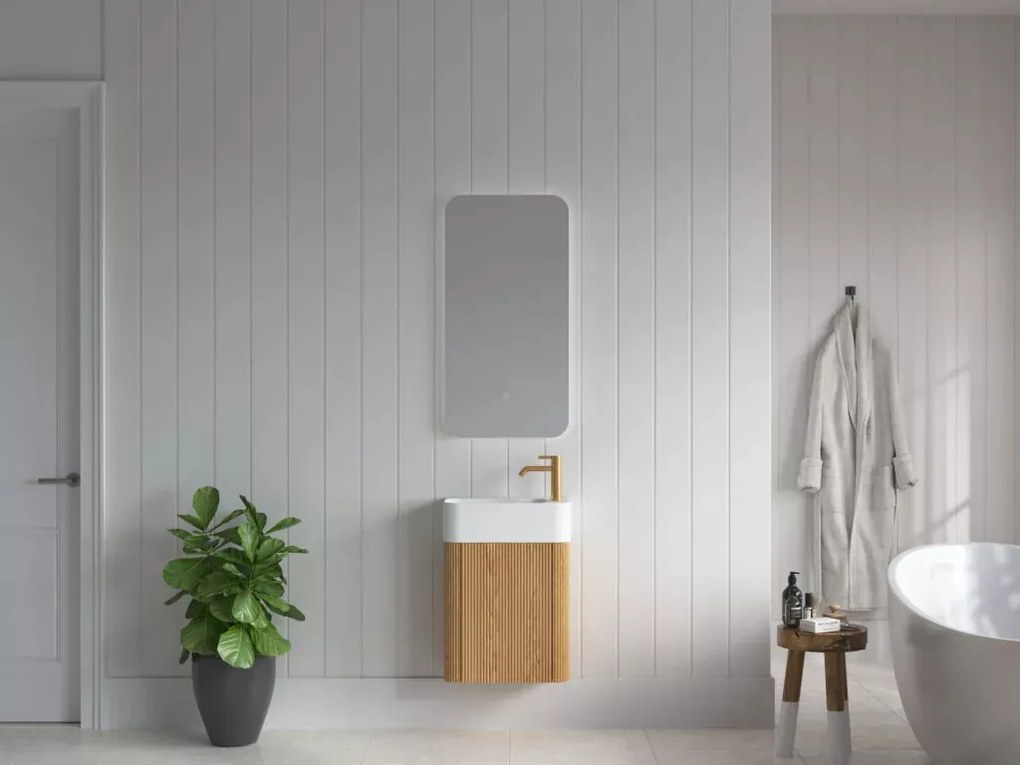 AREZZO design SORELLA 45 cm-es Fürdőszoba alsószekrény 1 ajtó, tölgy
