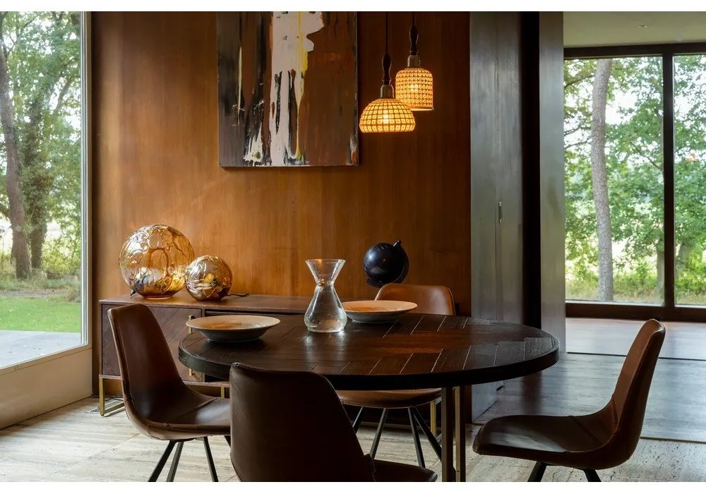 Kerek étkezőasztal akácfa dekorral ø 120 cm Class – Dutchbone