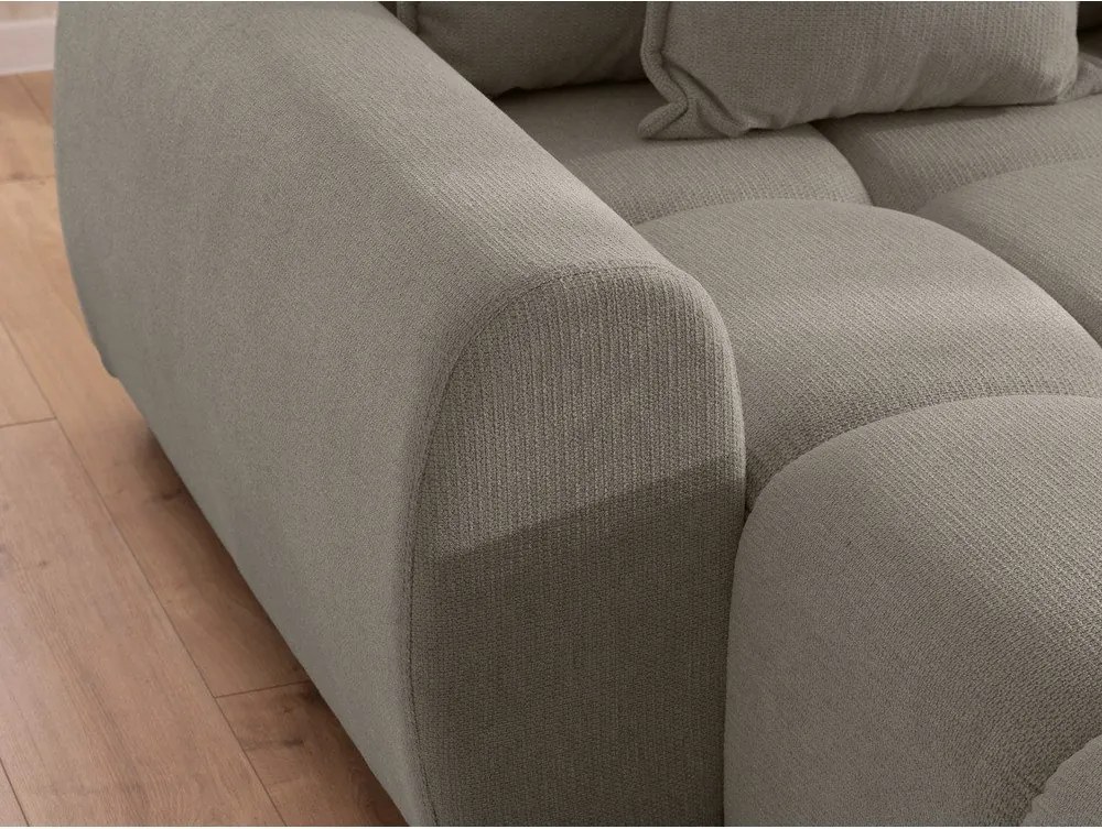 Szürkésbarna sarokkanapé (bal oldali-heverő résszel) Albane – Ropez