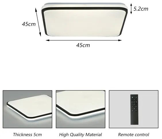 Brilagi - LED Dimmelhető lámpa SMART LED/36W/230V 45x45 cm Wi-Fi Tuya + távirányító